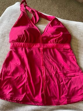 Spanx Women’s Halter Swim Top in Hot Pink Size 10